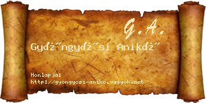 Gyöngyösi Anikó névjegykártya